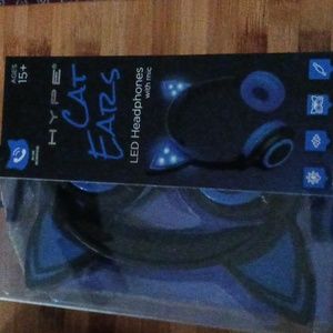 Hype Blue Car Ears LED Headphones w mic